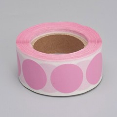 Pink Blank Sticker Labels 500 each per roll Great for Orders Crafts work & Fun