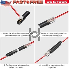 Reusable Quick Wire Connectors 80Pcs Plug-In Cable Terminal Blocks
