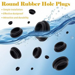 125Pcs Rubber Plugs for Round Holes, Durable and Long Service Life, 8 Sizes Hole