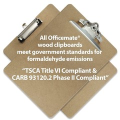 Officemate Recycled Wood Clipboard, 3 Inch Clip, 1 6″ Width x 9″ Length,