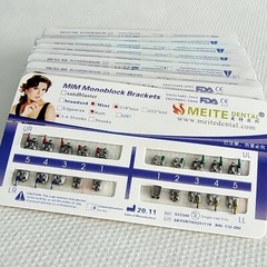 Dental Orthodontic Monoblock MIM Bracket Braces Mini Roth/ MBT 018/ 022