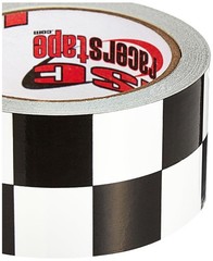 Black and White Checkered Racing Tape Decorative Automotive Striping