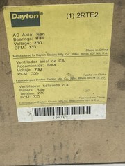 Axial Fan, 4-11/16 in W x 4-11/16 in H x 1-1/2 in D, 55 cfm, 115V AC, IP20, Cast
