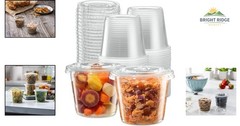 Clear Portion Control Cups for Meal Prep, Souffle, and Craft Use – 100 Count