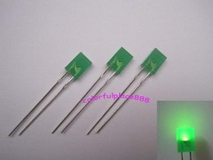 100pcs 2x5x7mm Green Diffused LED Rectangle Rectangular Leds Light High-quality