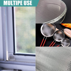 Stainless Steel Mesh Sheets Mesh Fabric Roll Wire Mesh Screen Heat Resistant Met