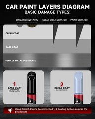 Black Obsidian/Super Black KH3 for INFINITI Touch Up Paint Kit2K Clear Coat I…