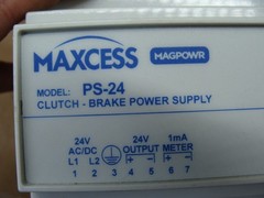 MAGPOWR MAXCESS CLUTCH BRAKE-POWER SUPPLY PS-24 IN: 24AC/DC 2.1A OUT: 24VDC 2.0A