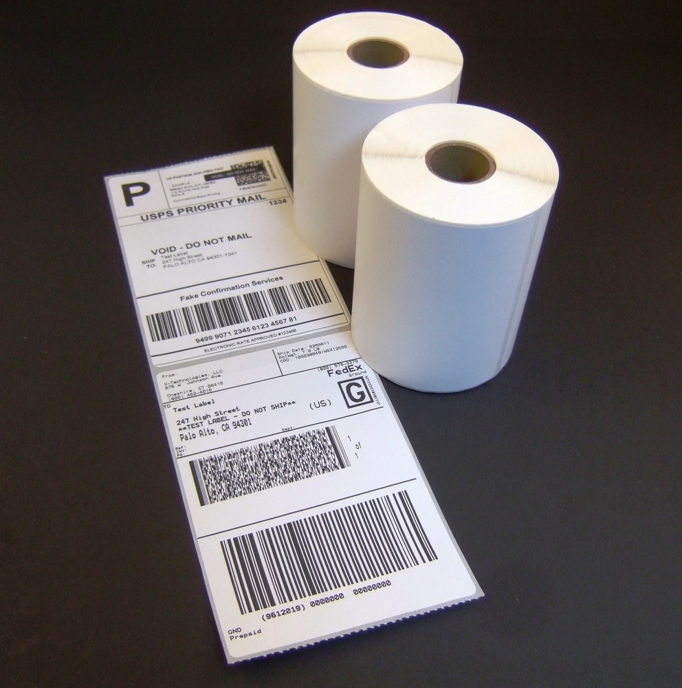 40 Rolls 4×6 Direct Thermal Shipping Labels – 250/roll – Zebra 2844 ZP450 Eltron