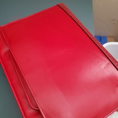 Franklin Covey Day One Classic Red Faux Alligator Binder Planner + New Inserts