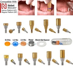 US Locator Abutment NP 3.5mm RP 4.3mm for Nobel Active Conical & Cap Inserts Kit