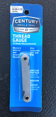 CENTURY METRIC THREAD PITCH GAUGE 0.50 -1.75 [12 BLADE]