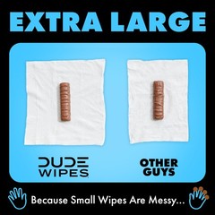 DUDE Wipes Unscented Flushable – 48 Count (Pack of 1), White