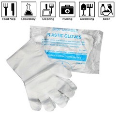 200/500/1000 Plastic Gloves Disposable Premium Polythene Catering Food Mechanics