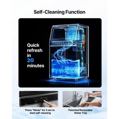 Uimoso 130Lbs Commercial Ice Maker Bar Restaurant Ice Cube Machine 33Lb Storage