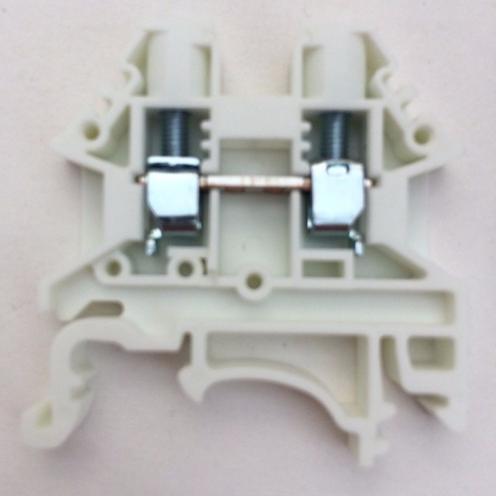 DIN Rail Terminal Blocks 10 Quantity DK4N-WE White Dinkle 10 AWG Gauge 30A 600V