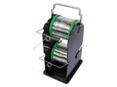 Dual Solder Spool Stand Holder 2 Roll Dispenser Smooth Reel Bench Mount Non Slip
