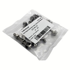 (10 Sets) 1/4-20×2 Stainless Steel Hex Head Screws Bolts, Nuts, Flat & Lock W…