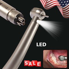 NSK Style Dental Fiber Optic LED E-generator High Speed Handpiece Turbine 4Holes