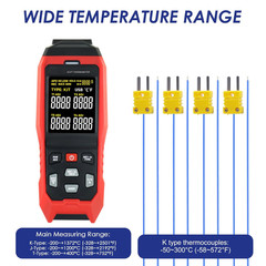 Thermocouple Thermometer Temperature Data Logger 4-Channel K/J/T Type Thermomete