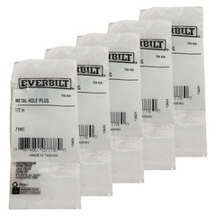 Everbilt Metal Hole Plugs for 1/2 in Holes, Zinc Plated, 5 Pack
