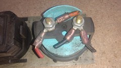 Clark Volt Meter, Hours Meter, Key Switch and Fuse Holder on steel panel – used