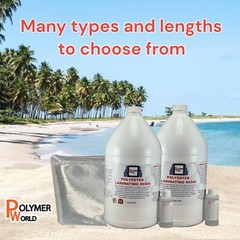 Fiberglass Repair Kit 2 Gal of Polyester Resin 1708x50x10 Yard Biaxial Cloth