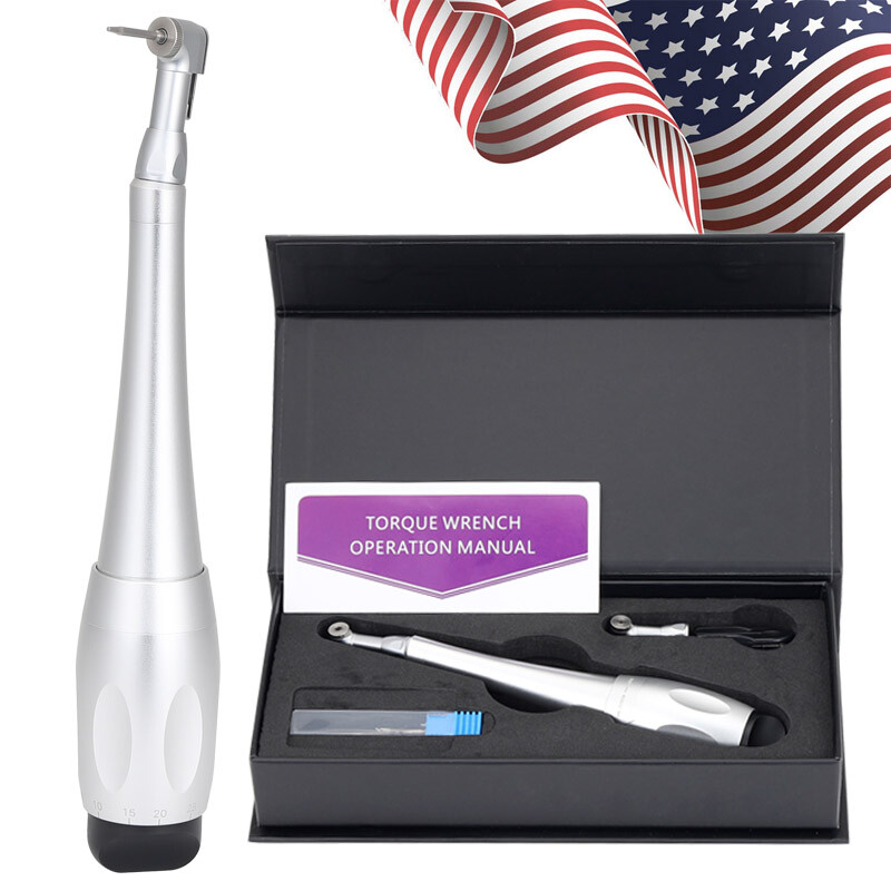Dental Manual Implant Torque Wrench Handpiece with 16 Screws Drivers 2.35mm