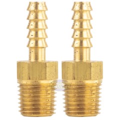 Brass Hose Barbs 1/4″ Male NPT for 1/4″ ID Hoses Barbed Fitting Air Fuel 2 Pack