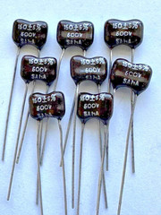 12X – 150pF @ 500V 5% – DIP SILVER MICA CAPACITOR ~ GOOD FOR AMP/HiFi/RF