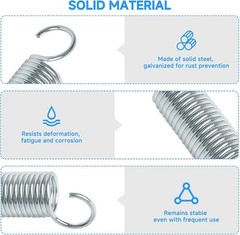 With Hook Extension Tension Spring Wire Dia 1.2 mm Stainless Steel Various Sizes
