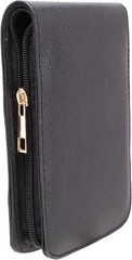 Fountain Roller Ball Pen Case Holder PU Leather Bag for 12 Pens Color Black