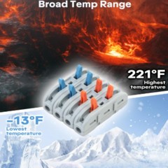 Lever Wire Connectors 20pcs Kit Awg 28-12 Quick Splice Compact Terminals