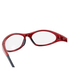 Global Vision Reflex Motorcycle Safety Glasses Red Frame Clear Lens ANSI Z87.1