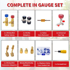 HVAC Manifold Gauge Set for R22/R410a/R134a 3 Way