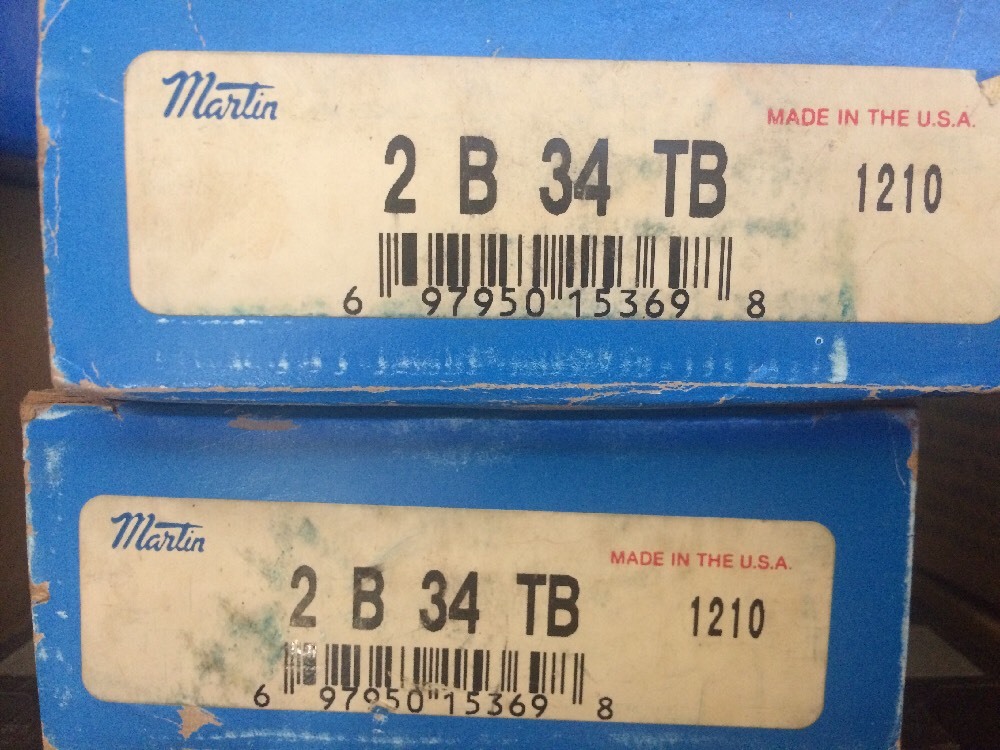 Martin 2 B 34 SH 3.4000 in Pitch Dia., 3.7500 in O.D., Taper Lock Bushed,