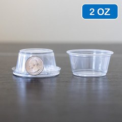 EDI Clear Disposable Plastic Portion Cups with 100 Count (Pack of 1),