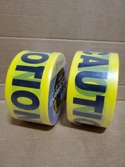 (2 Rolls) 3 in. x 1000 ft. 1.5 mil Caution/Cuidado Standard Barricade Tape