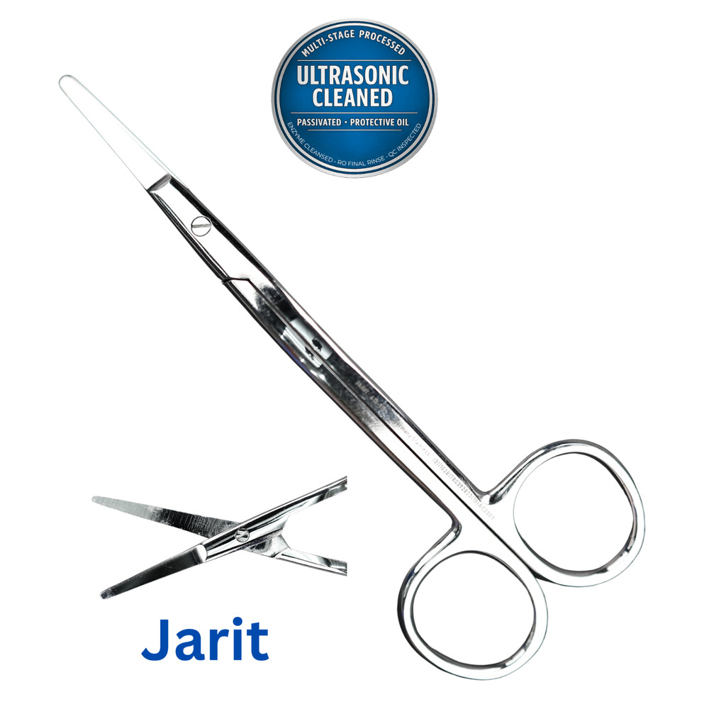 Jarit 415-115 Fomon Dorsal Scissors, Angled Handles, 5.5″ – Ultrasonic Cleaned
