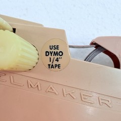 Vintage Dymo 1610 Label Maker Handheld Embossing Beige Retro Office Tool WORKS