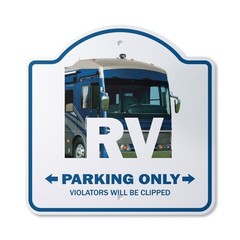 RV Plastic Sign Recreational Vehicle Motor Home Camper Travel Retireme