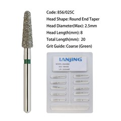 Dental Diamond FG Burs Round End Taper Cylinder Coarse High Speed Bur 850 856
