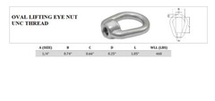 Boat Marine Stainless Steel 316 EYE NUT UNC Tap Thread