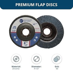Benchmark 4.5″ x 7/8″ Zirconia Type 29 Flap Discs 10 Pack for Angle Grinder