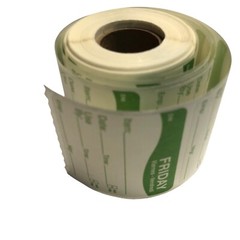 Food Safety Labels 7 Rolls Day of the Week Monday-Sunday 250 per Roll 2” Square