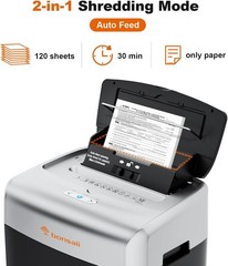 Bonsaii 120-Sheet Auto Feed Micro Cut Paper Shredder P-4 30min 6 Gal