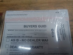 2-PART BUYERS GUIDE FORM FILE COPY NO TAPE IMPLIED WARRANTY 100 PER PACK BG-3
