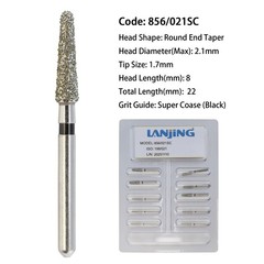 Dental Burs Diamond FG Round End Taper Cylinder High Speed Friction Grip 850 856