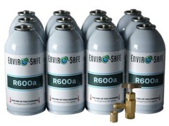 Enviro-Safe R-600 Refrigerant, Inverted Piercing | 12 cans + Tap Kit