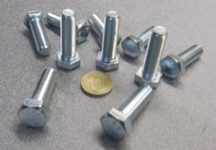 Tap Bolt, FT, 8.8 Zinc Plated Metric, M12 x 1.50 x 40 mm Length, 25 Pc